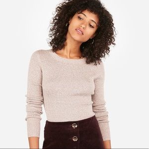 Marled crew neck sweater